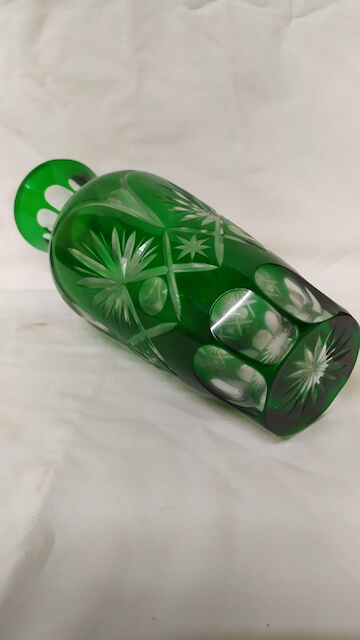 vase vert cristal