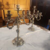 candelabres bronze argenté