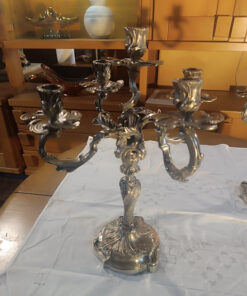 candelabres bronze argente XIXeme