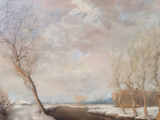 Tableau Kinnaert Geert "Hiver Ensoleillé" Huile sur Toile – Image 6