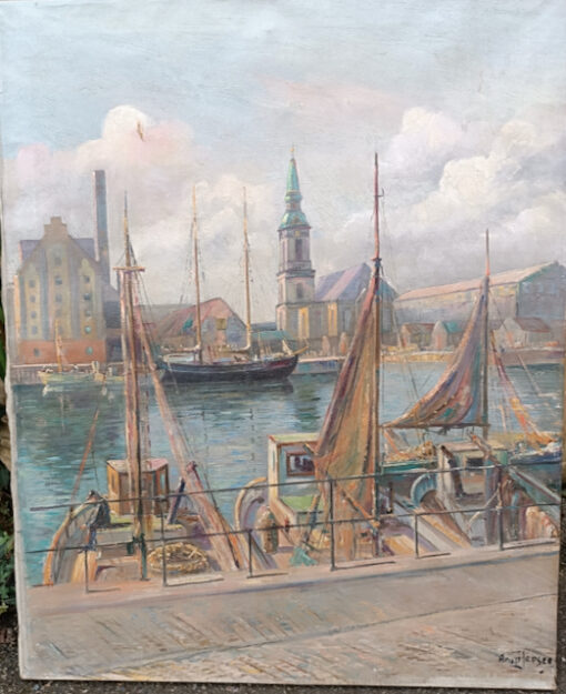 Tableau Arup Jensen Huile sur Toile "Copenhague" – Image 4