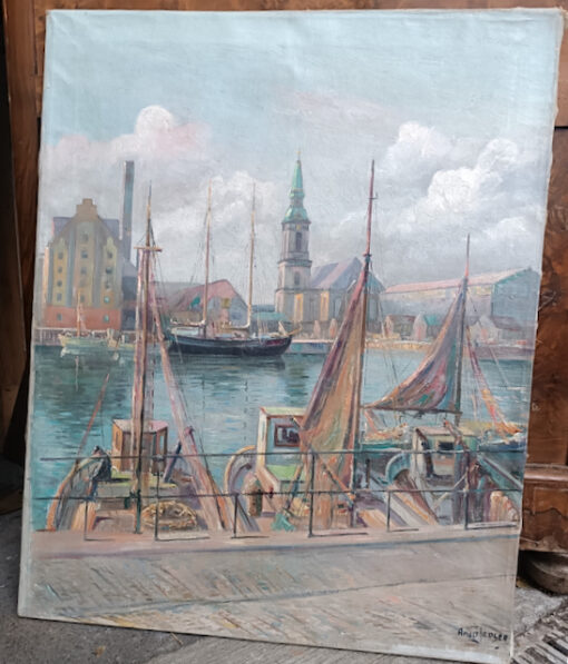 Tableau Arup Jensen Huile sur Toile "Copenhague" – Image 2