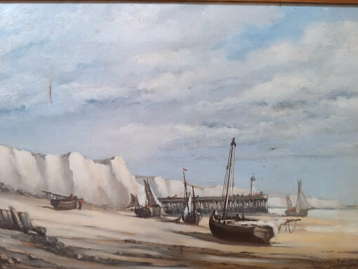 Tableau Marine Huile sur Toile Epoque XXème – Image 2