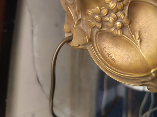Charles Ranc Pied de Lampe Art Nouveau en Bronze – Image 6