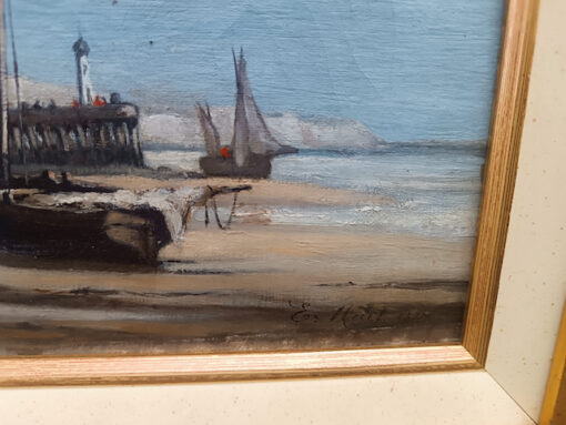Tableau Marine Huile sur Toile Epoque XXème – Image 3