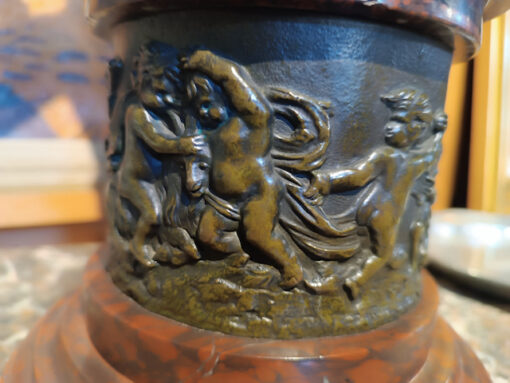 Bronze Mercure Ailé volant porté par le souffle de Zéphyr Epoque XIXème d'après Jean de Bologne – Image 4