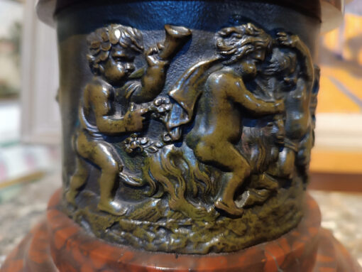 Bronze Mercure Ailé volant porté par le souffle de Zéphyr Epoque XIXème d'après Jean de Bologne – Image 5