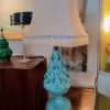 lampe ceramique bleue