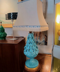 lampe ceramique bleue