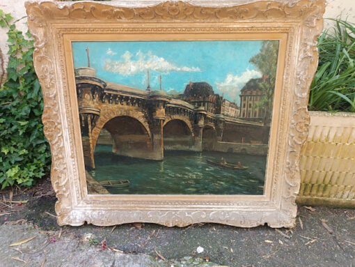 Tableau Hoshizaki Konosuke Huile sur toile " le pont neuf, Paris" – Image 2