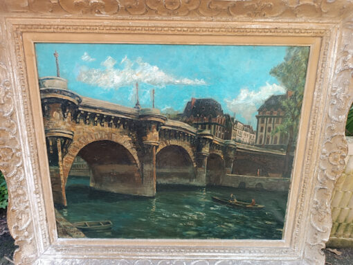 Tableau Hoshizaki Konosuke Huile sur toile " le pont neuf, Paris" – Image 3