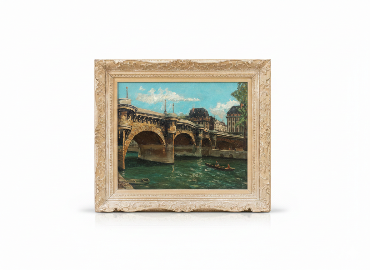 Tableau Hoshizaki Konosuke Huile sur toile " le pont neuf, Paris" – Image 7