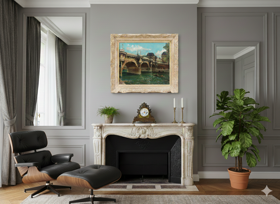 Tableau Hoshizaki Konosuke Huile sur toile " le pont neuf, Paris" – Image 10