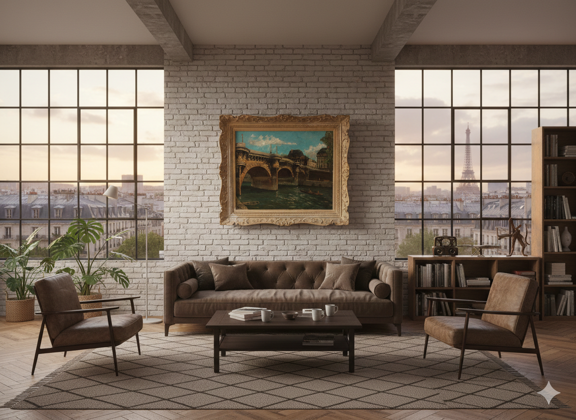 Tableau Hoshizaki Konosuke Huile sur toile " le pont neuf, Paris" – Image 9