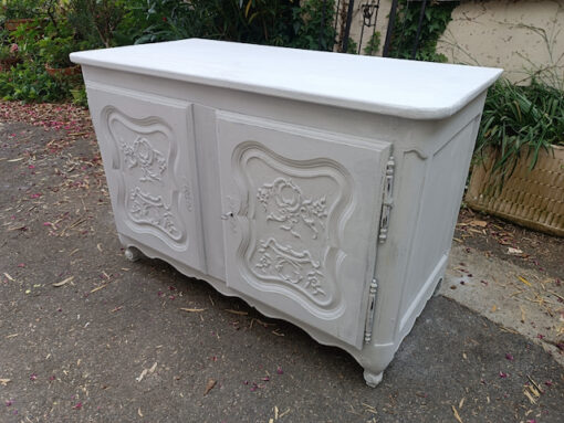 Buffet Patiné Gris Trianon Style Louis XV Epoque XIXème – Image 7