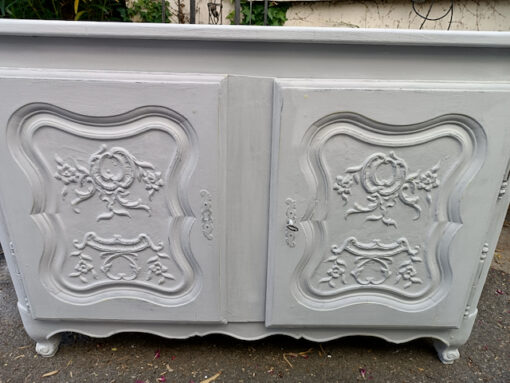 Buffet Patiné Gris Trianon Style Louis XV Epoque XIXème – Image 3