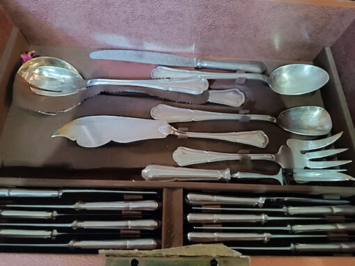 Ercuis Ménagère Coffret Argenterie 116 pièces Métal Argenté Modèle Victoria – Image 6