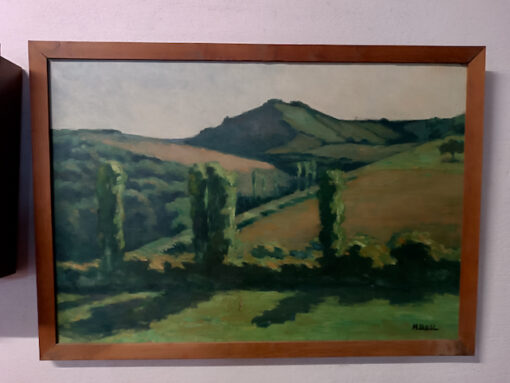 Tableau "paysage de campagne" signé H.Bosc Huile sur Toile – Image 3
