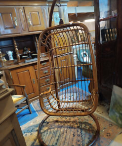 Alternative view of Fauteuil suspendu en Rotin Vintage 70