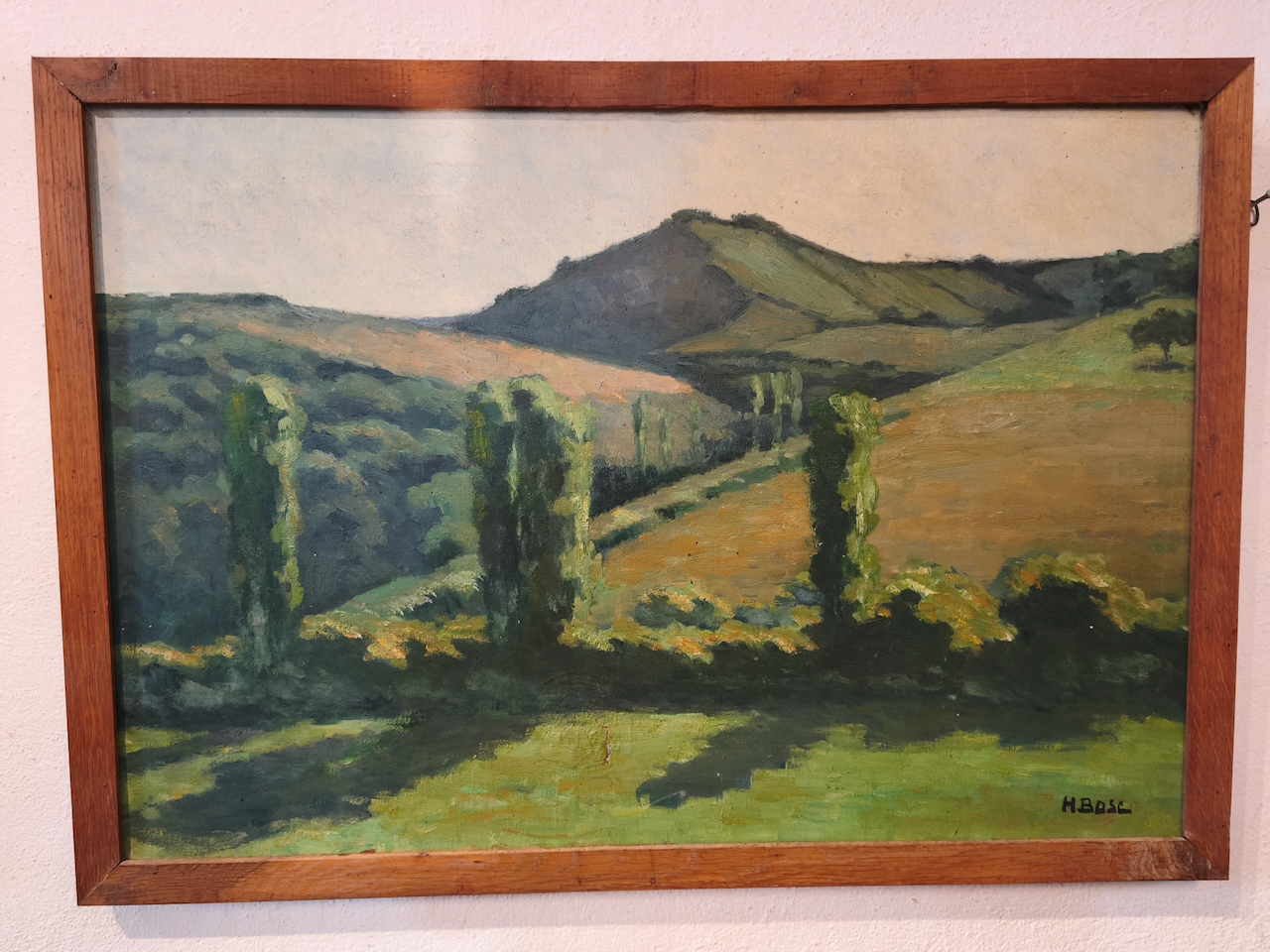 Tableau "paysage de campagne" signé H.Bosc Huile sur Toile – Image 5