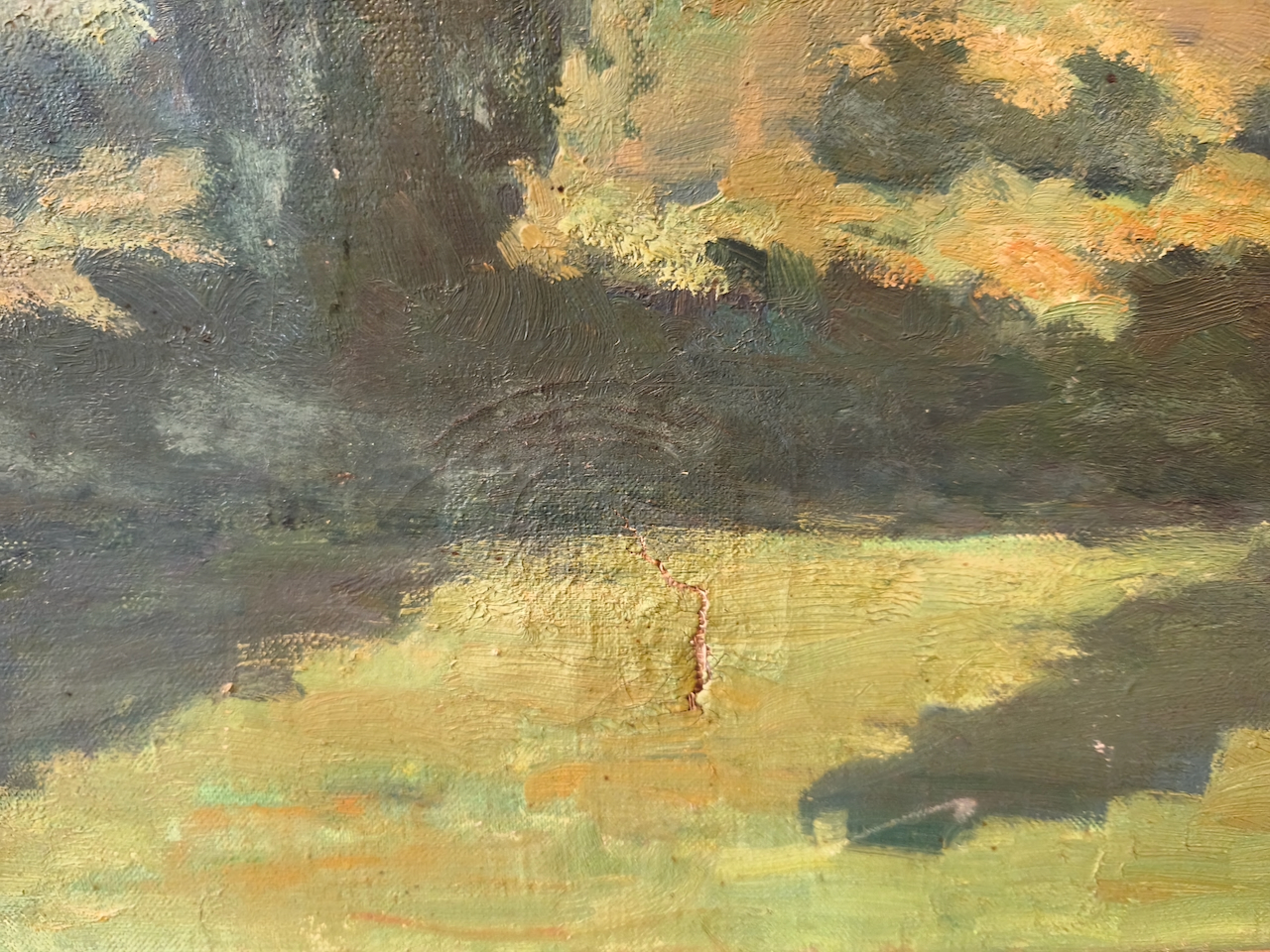 Tableau "paysage de campagne" signé H.Bosc Huile sur Toile – Image 6