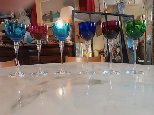 Verres Grand Lieu 6 verres Roemer Cristal de St Louis – Image 2