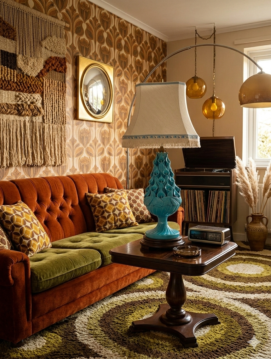 Lampe Céramique bleue Vintage Années 50 – Image 11