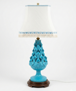 Alternative view of Lampe Céramique bleue Vintage Années 50