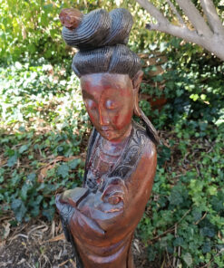 Alternative view of Statue Chinoise en Bois Epoque début XXème