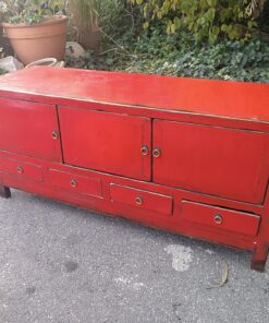Alternative view of Buffet Bas Chinois Laque Rouge