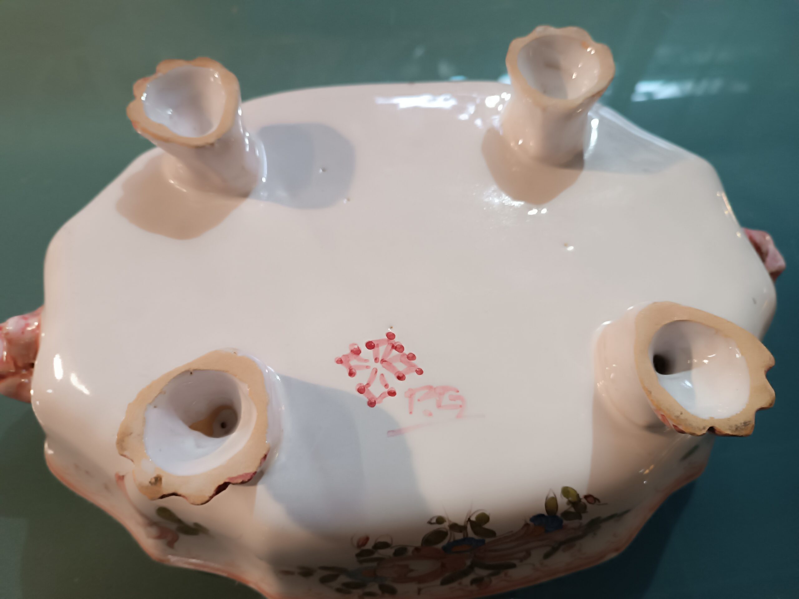 Soupière Faïence décors peints Epoque XXème – Image 4