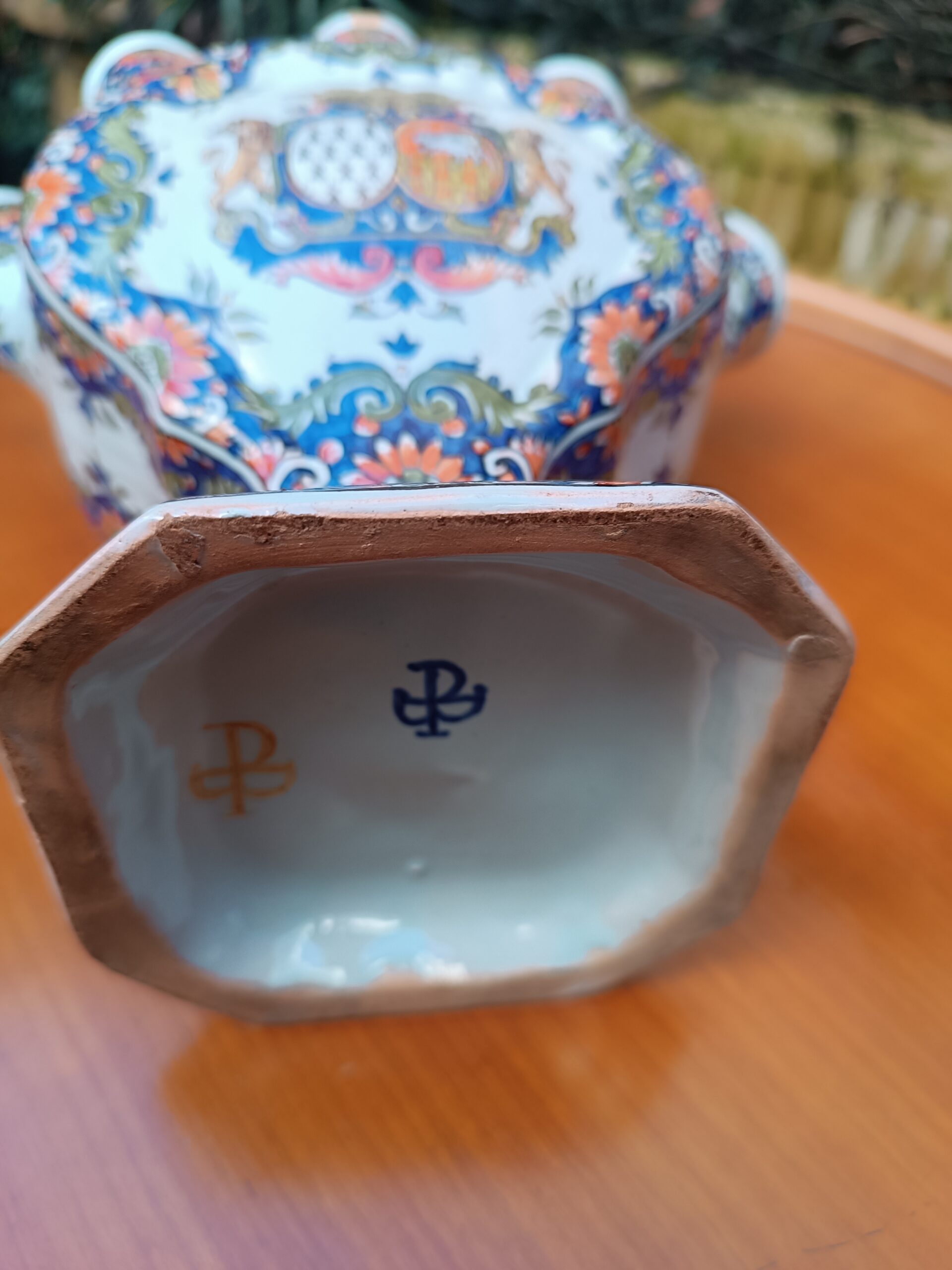 Tulipière Porquier-Beau pique fleurs en Faience de Quimper Epoque XIXème – Image 2