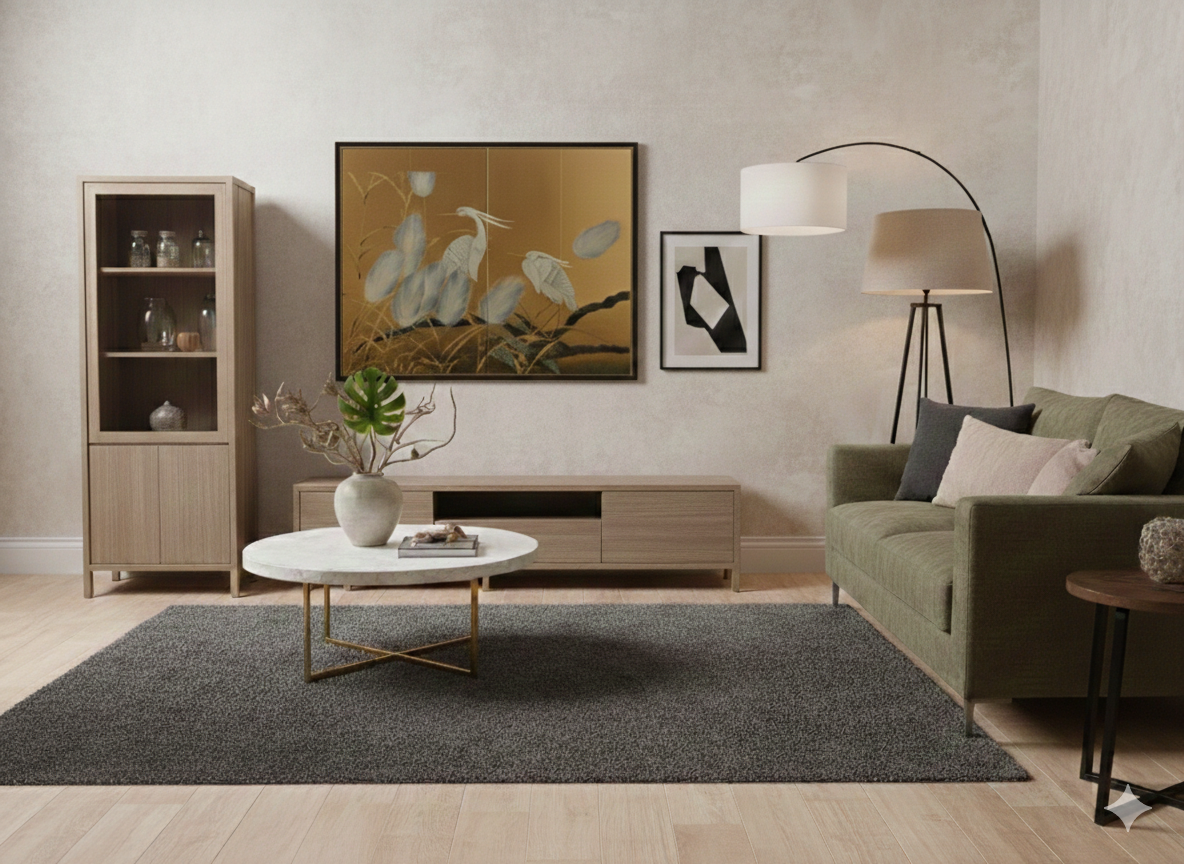 Paravent Chine quadriptyque sur panneaux en Bois Laqué à décors d'ibis Epoque deuxième moitié du XXème – Image 6