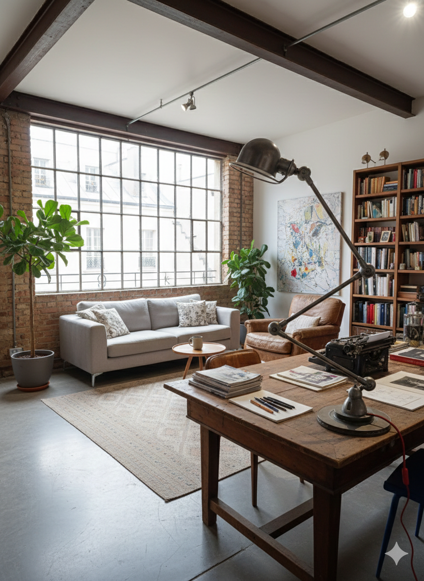 Lampe Jielde trois bras ancienne restaurée – Image 5