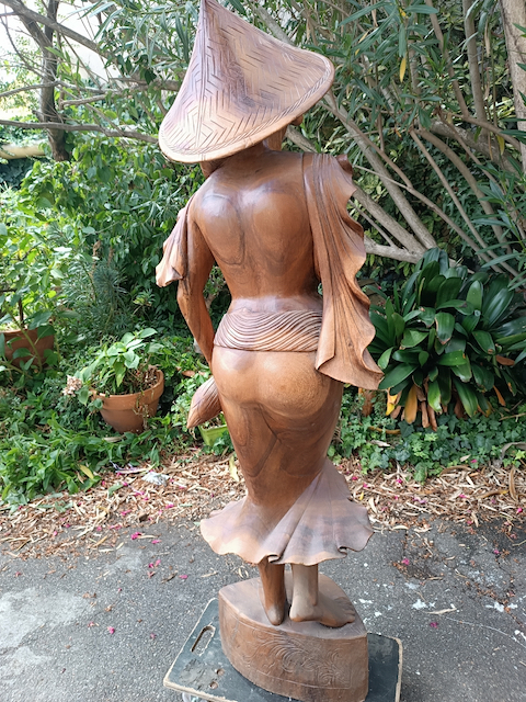 Sculpture Féminine Vietnam en Bois Massif – Image 7