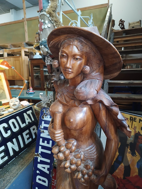 Sculpture Féminine Vietnam en Bois Massif – Image 9