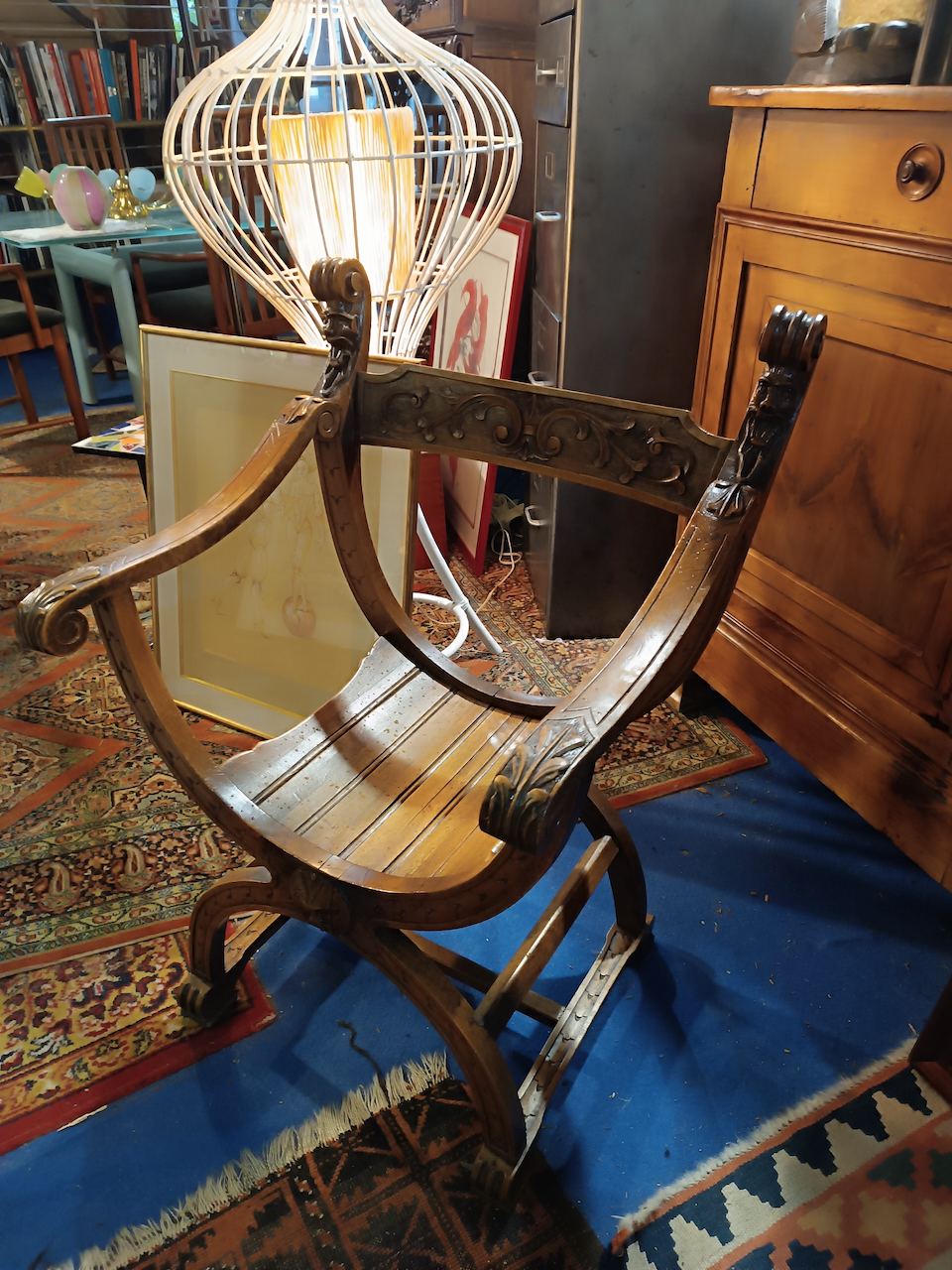 Fauteuil Dagobert Epoque XIXème en Noyer Massif – Image 3