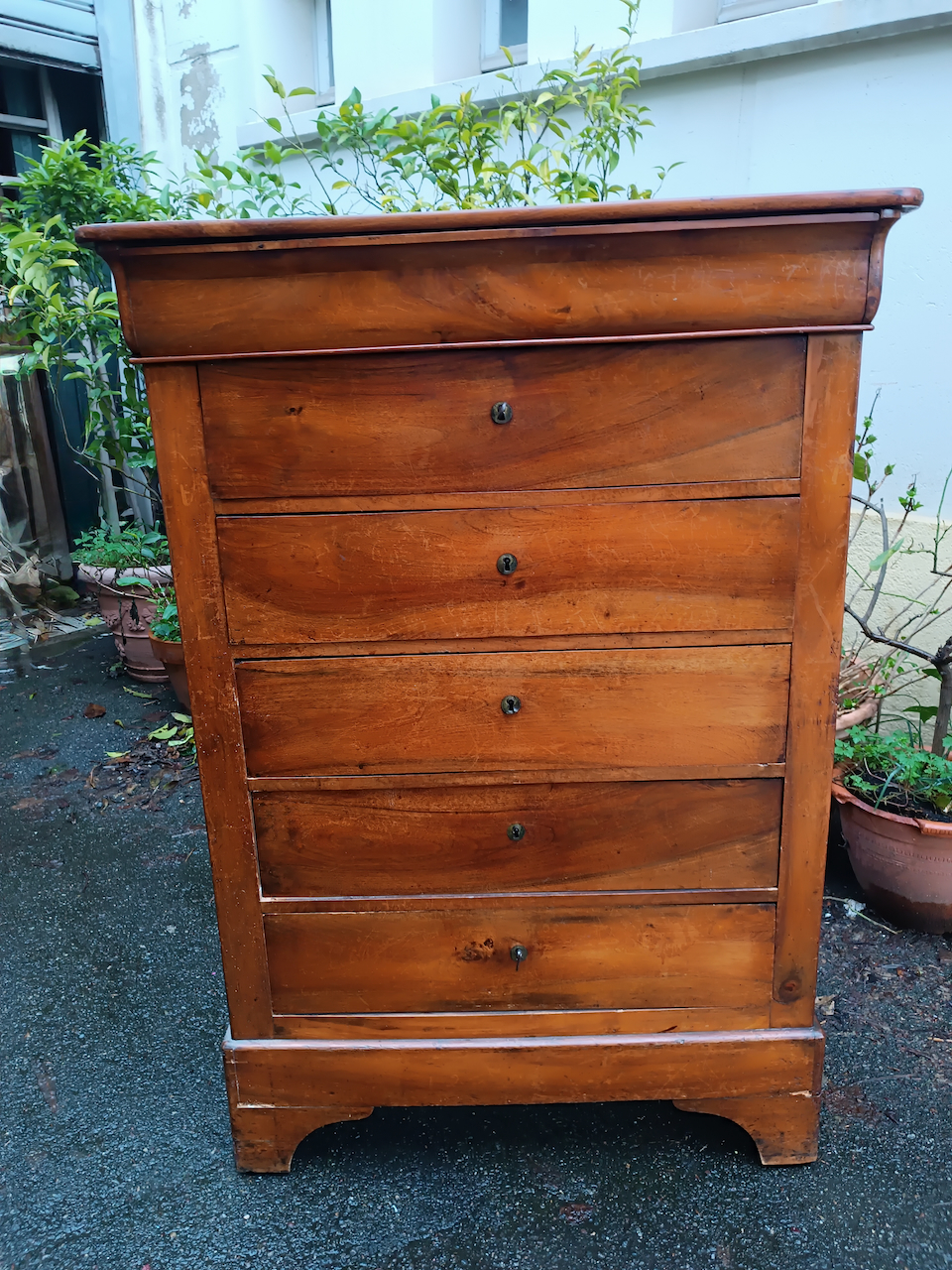 Commode Semainier Louis Philippe en Noyer – Image 4