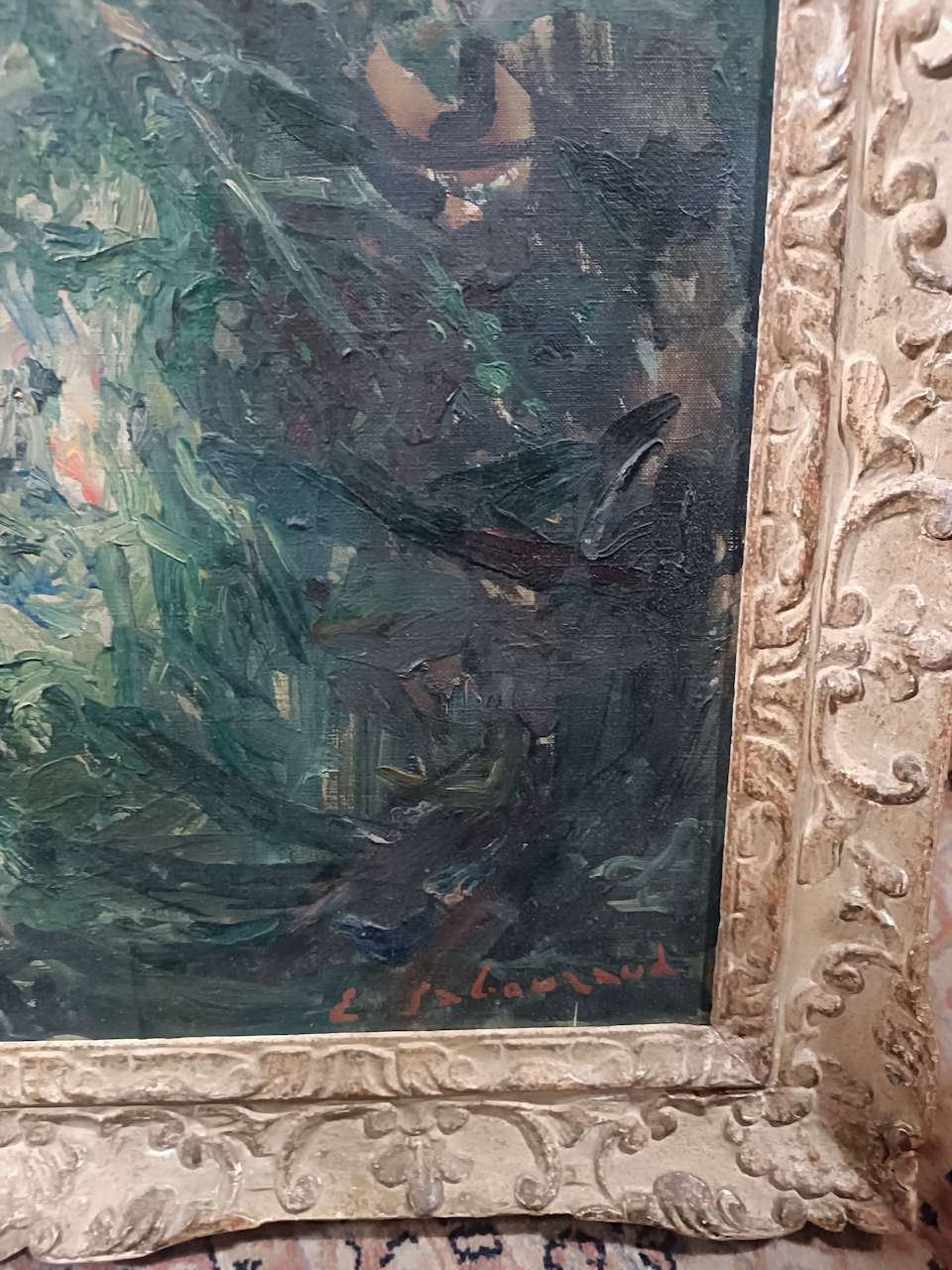 Tableau E.Sabouraud Huile sur Toile Cadre Montparnasse – Image 4