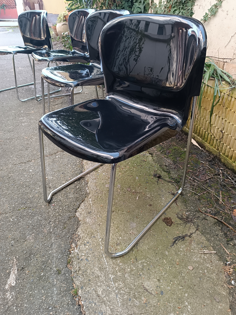 Chaises Drabert SM400K West-Germany Designer Gerd Lange série de quatre – Image 5