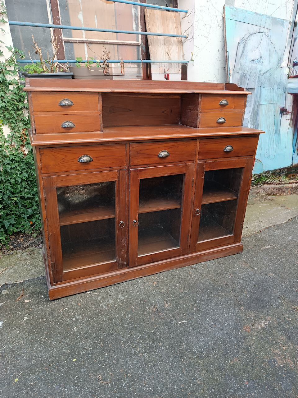 Buffet Colonial en Teck meuble Seconde Main en bon état – Image 2