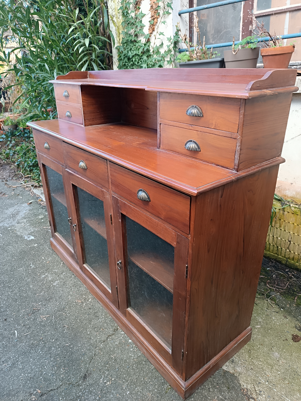 Buffet Colonial en Teck meuble Seconde Main en bon état – Image 6