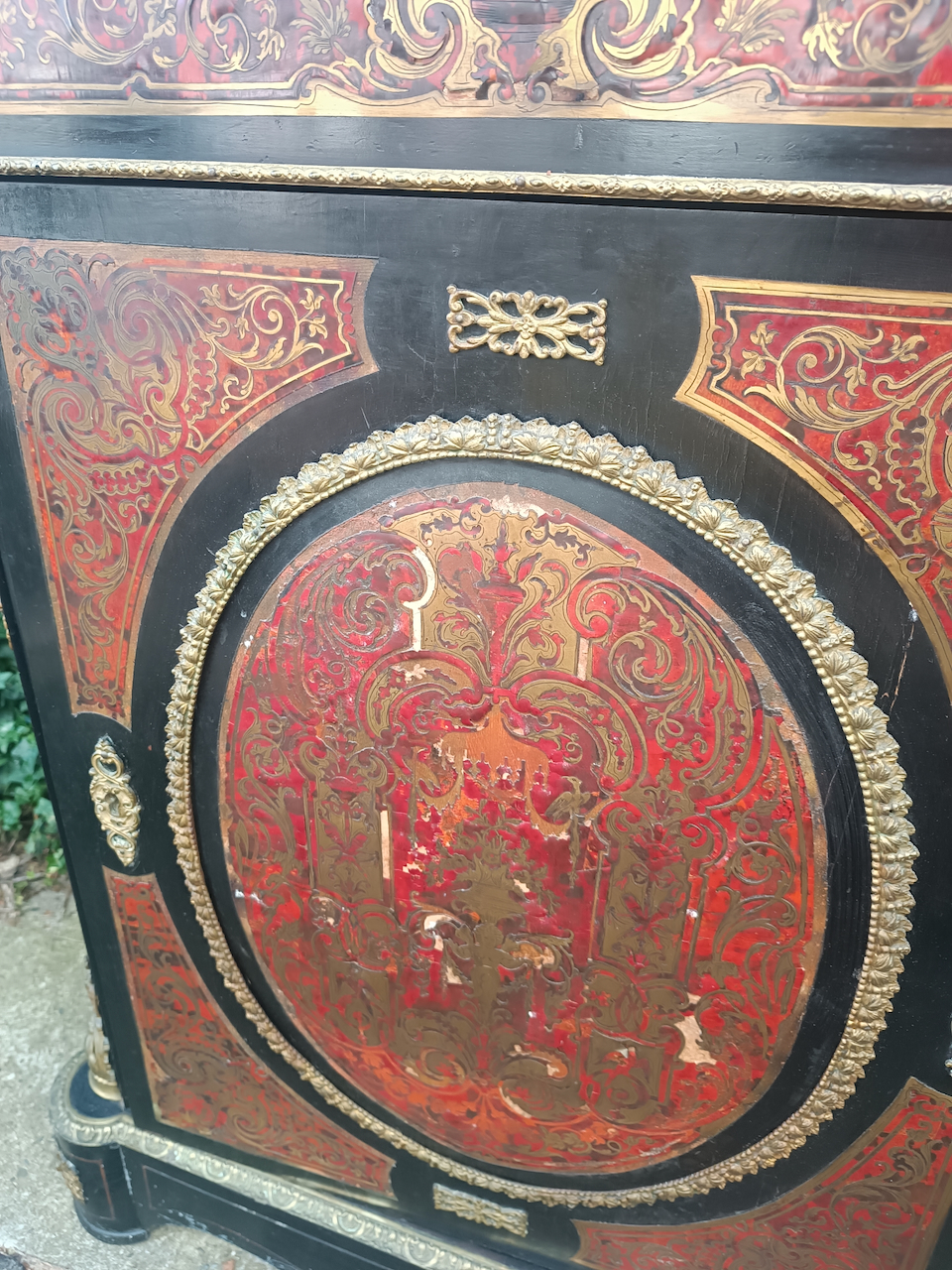 Meuble d'appui Napoléon III en Marqueterie Boulle Epoque XIXème – Image 4