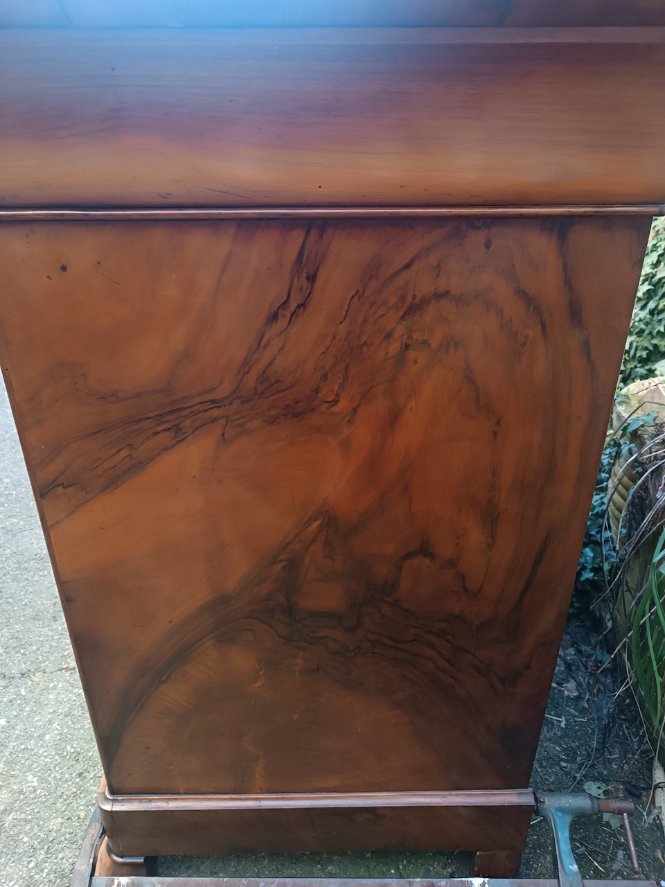 Grande Commode Epoque Louis Philippe en Noyer plateau Marbre blanc – Image 5