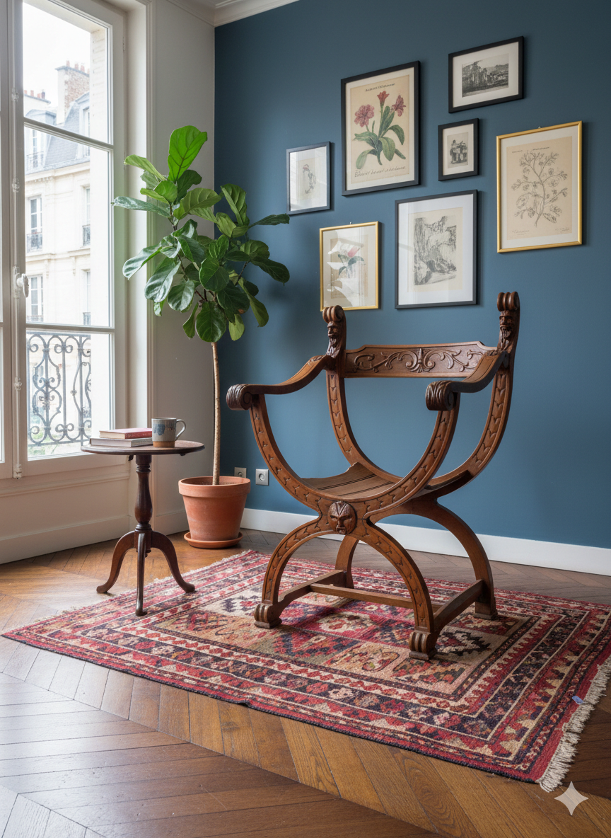 Fauteuil Dagobert Epoque XIXème en Noyer Massif – Image 10