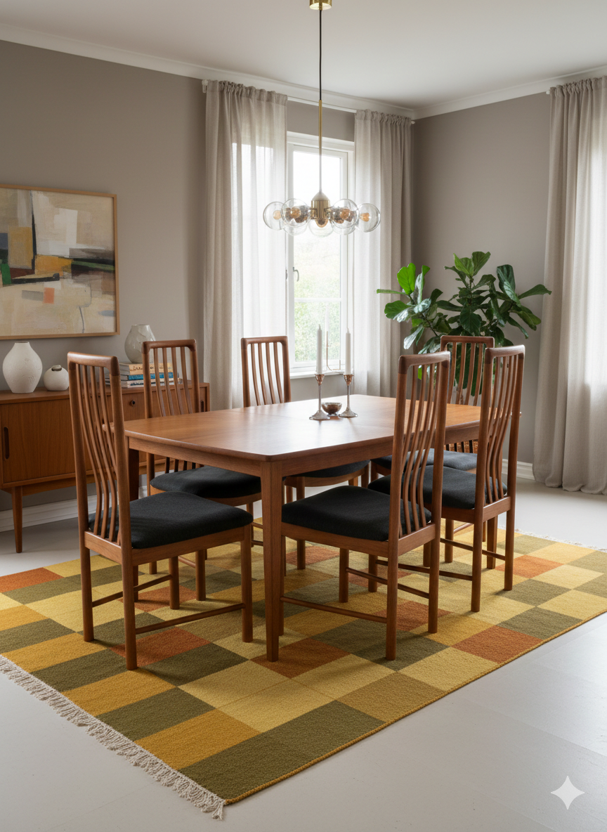 Chaises Scandinaves Vintage 70 Hans Jorgen Frygendal pour Boltinge Stolefabrik série de six – Image 7