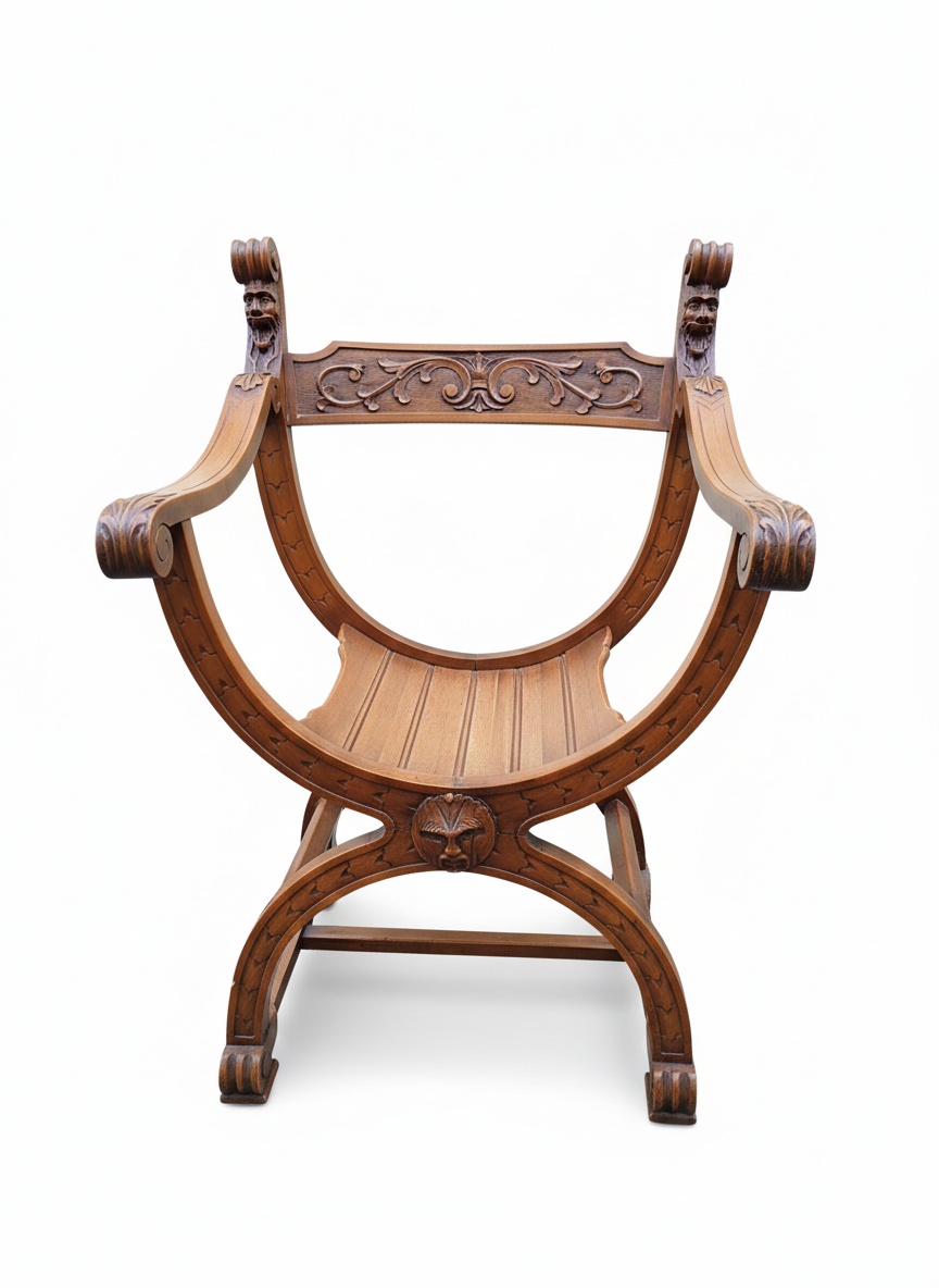 Fauteuil Dagobert Epoque XIXème en Noyer Massif – Image 2