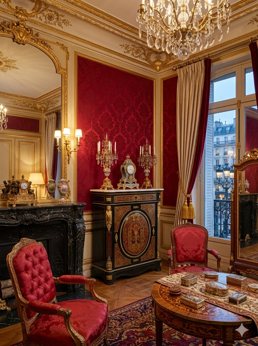Meuble d'appui Napoléon III en Marqueterie Boulle Epoque XIXème – Image 9