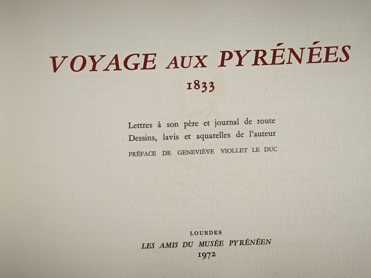 Voyage aux Pyrénées Livre de Eugène Viollet Le Duc Edition numérotée de 1972 Les amis du musée Pyrénéen – Image 2
