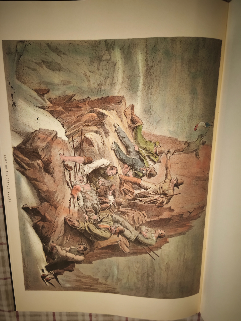 Livre J.D.H. BROWNE "Dix scenes illustrant mon ascension au mont blanc" Genève & Paris, Slatkine, 1980, imp. in-folio, 2 ff. + 13 p. + 10 planches en couleur, reliure en toile originale. – Image 7